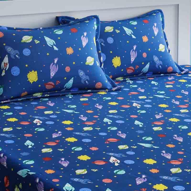 Buy Take-Off to Galaxy Bedsheet Bedsheets from Vaaree