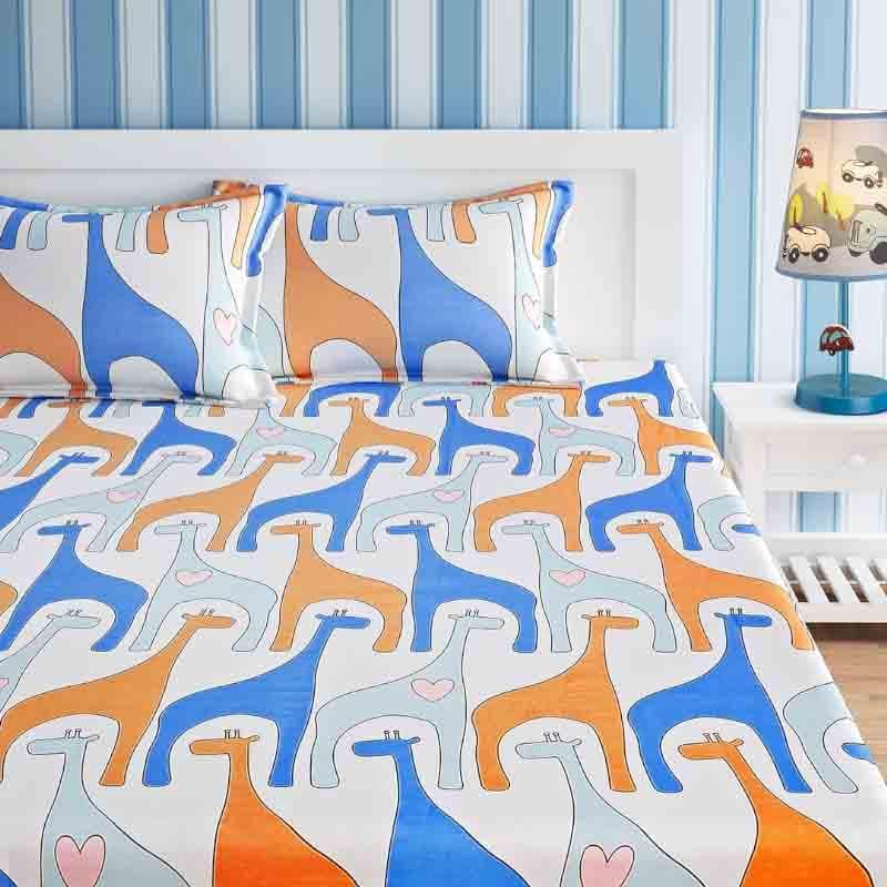 Buy The Giraffe-scape Bedsheet Bedsheets from Vaaree