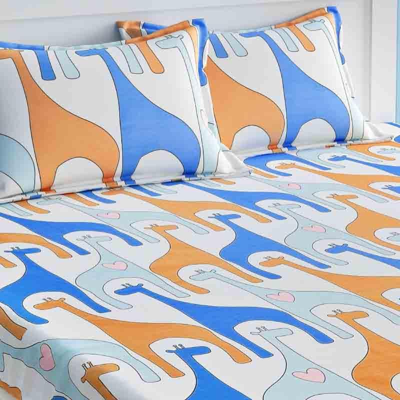 Buy The Giraffe-scape Bedsheet Bedsheets from Vaaree