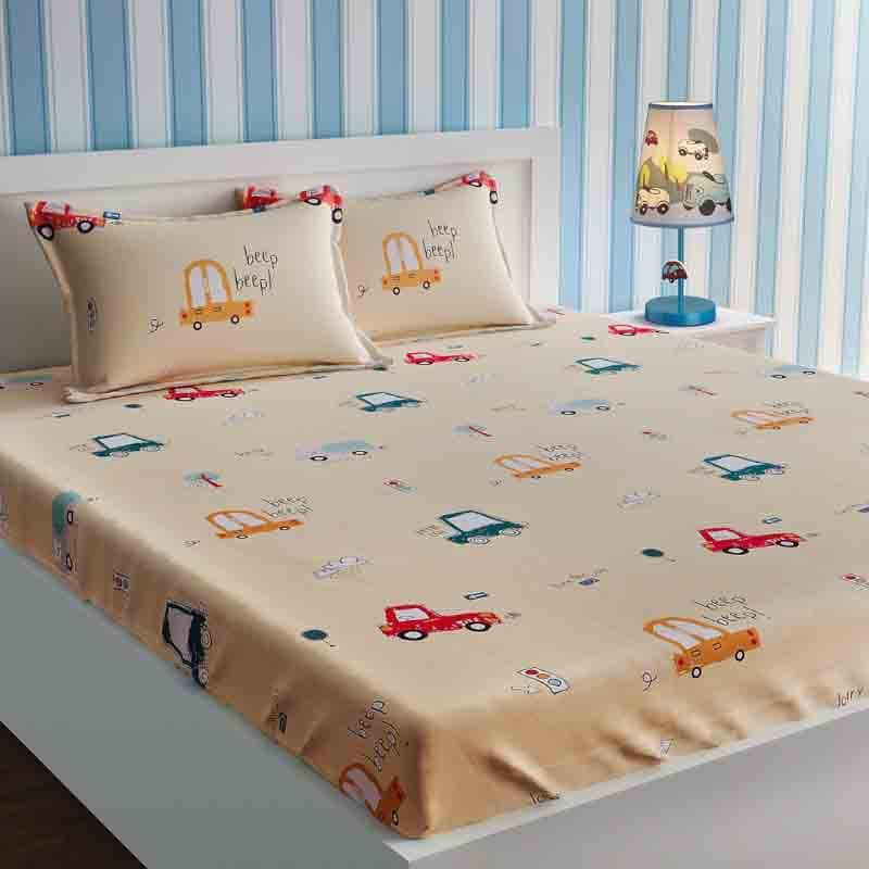 Buy The Honking Cars Bedsheet Bedsheets from Vaaree