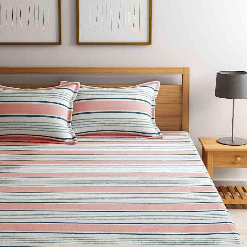 Buy The Lovely Stripes Bedsheet Bedsheets from Vaaree