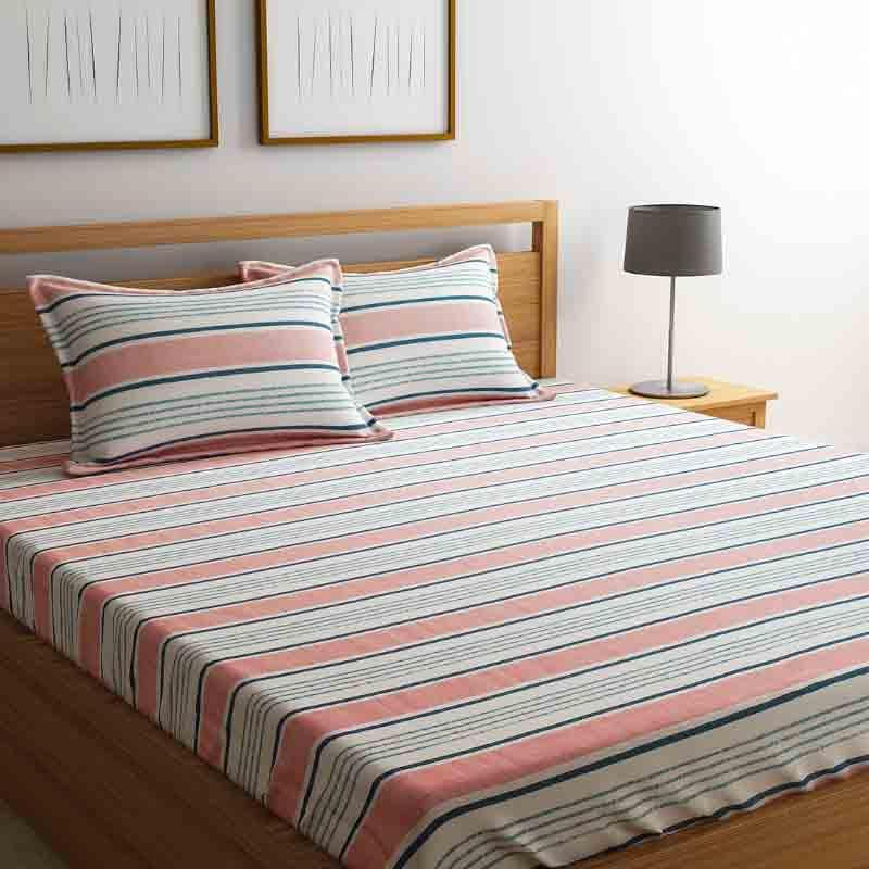 Buy The Lovely Stripes Bedsheet Bedsheets from Vaaree