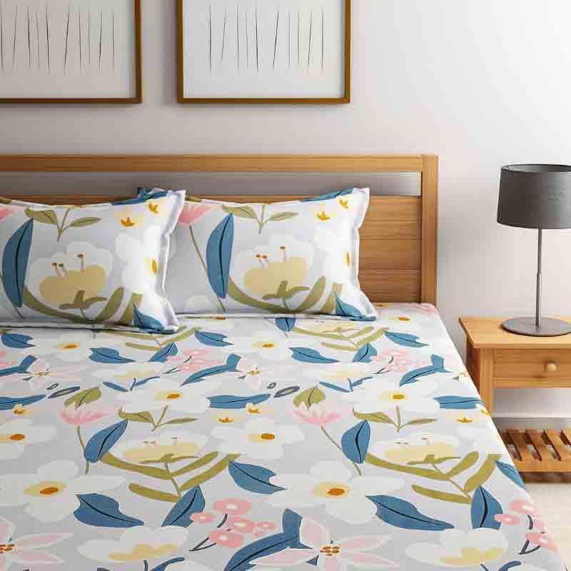 Buy The Message of Florals Bedsheet Bedsheets from Vaaree