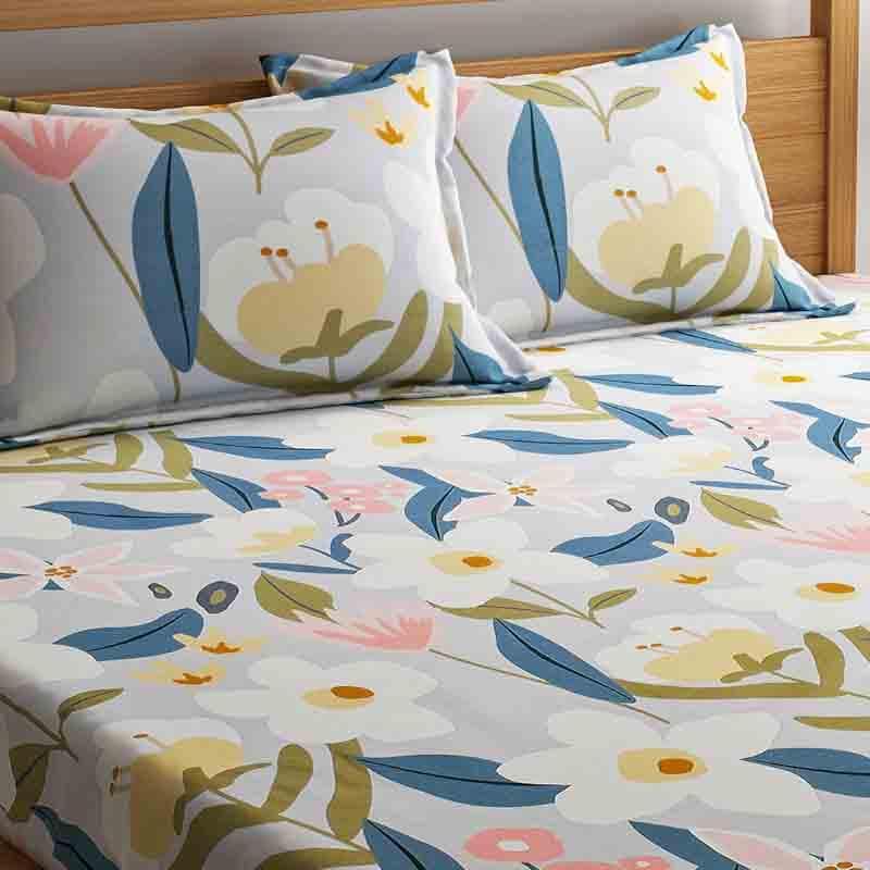 Buy The Message of Florals Bedsheet Bedsheets from Vaaree