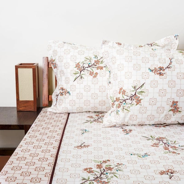 Buy The Pattern Play Bedsheet - Orange Bedsheets from Vaaree