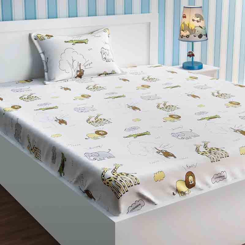 Buy Time for the Animals Bedsheet Bedsheets from Vaaree