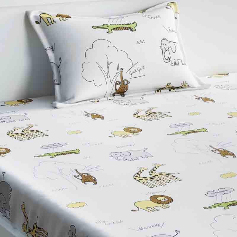 Buy Time for the Animals Bedsheet Bedsheets from Vaaree