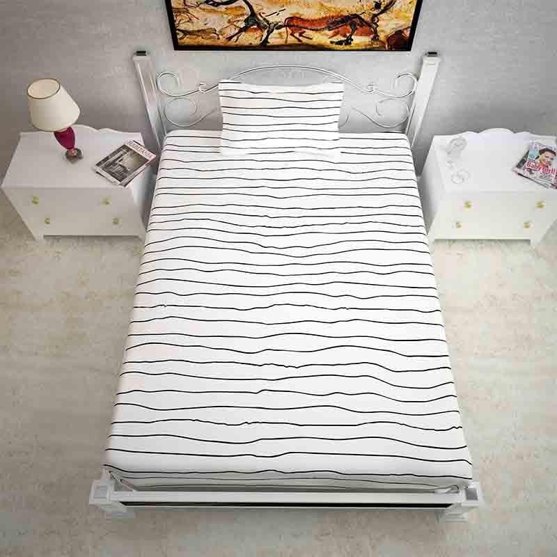 Buy Tipsy Stripes Bedsheet Bedsheets from Vaaree