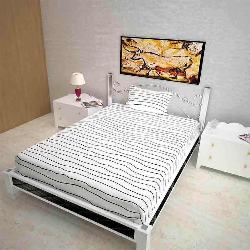 Buy Tipsy Stripes Bedsheet Bedsheets from Vaaree