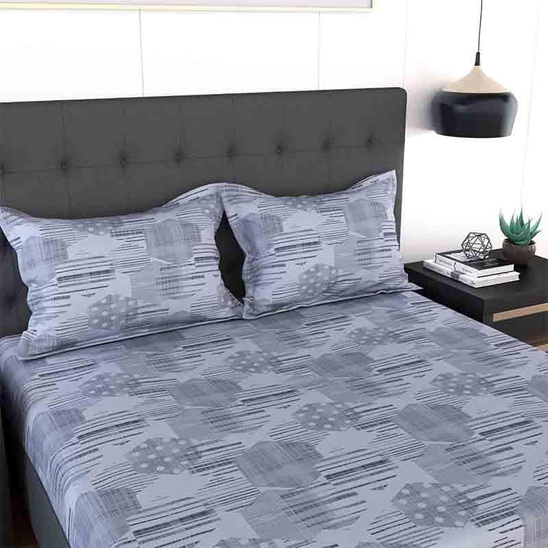 Buy Tiramisu Bedsheet - Blue Bedsheets from Vaaree