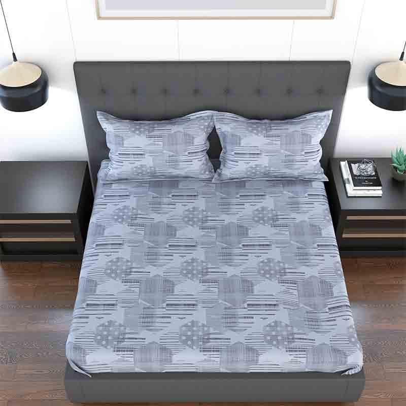 Buy Tiramisu Bedsheet - Blue Bedsheets from Vaaree