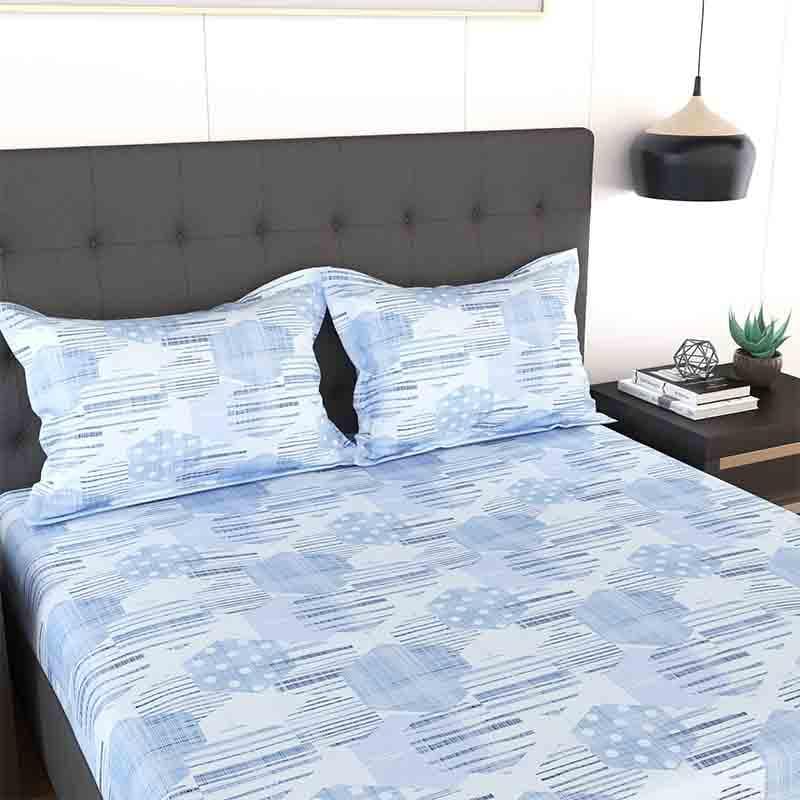 Buy Tiramisu Bedsheet - Sky Blue Bedsheets from Vaaree