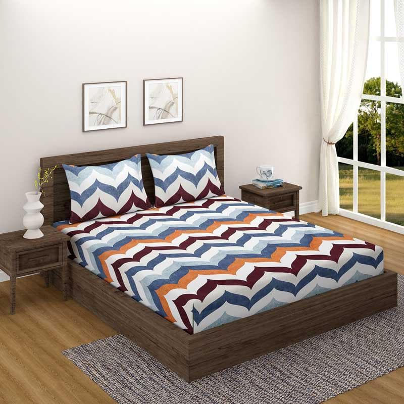 Buy Witsy Wave Printed Bedsheet Bedsheets from Vaaree