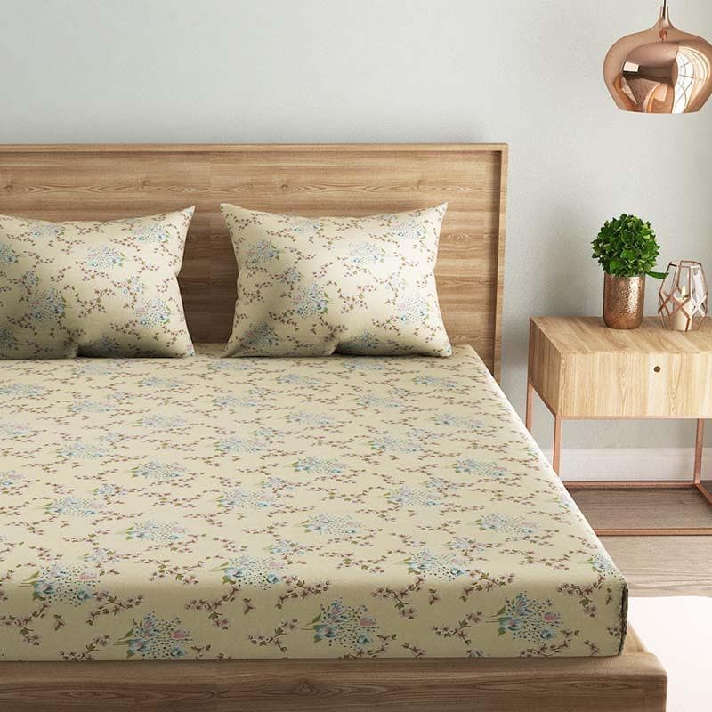 Buy Yellow Symphony Bedsheet Bedsheets from Vaaree