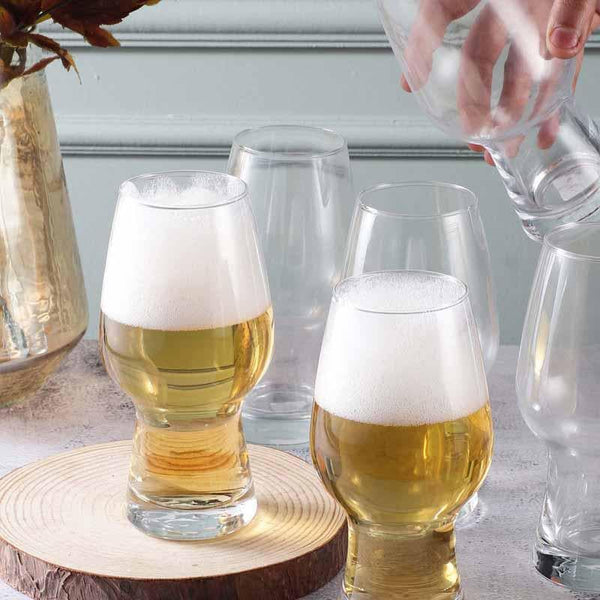 Beer Mug & Glass - Big Belly Beer Glass (400 ml ) - Set Of Six