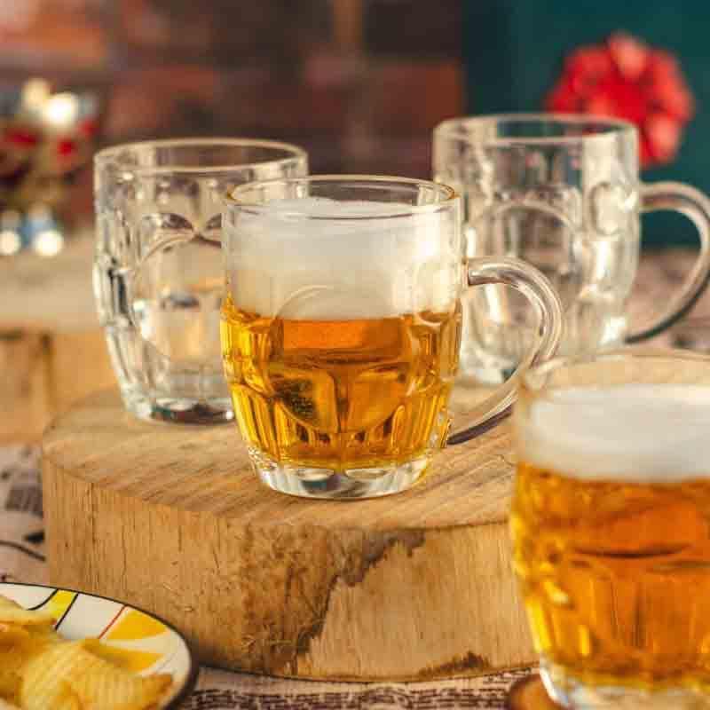 Buy Liquoa Beer Mug (280 ml ) - Set of Six Beer Mugs from Vaaree