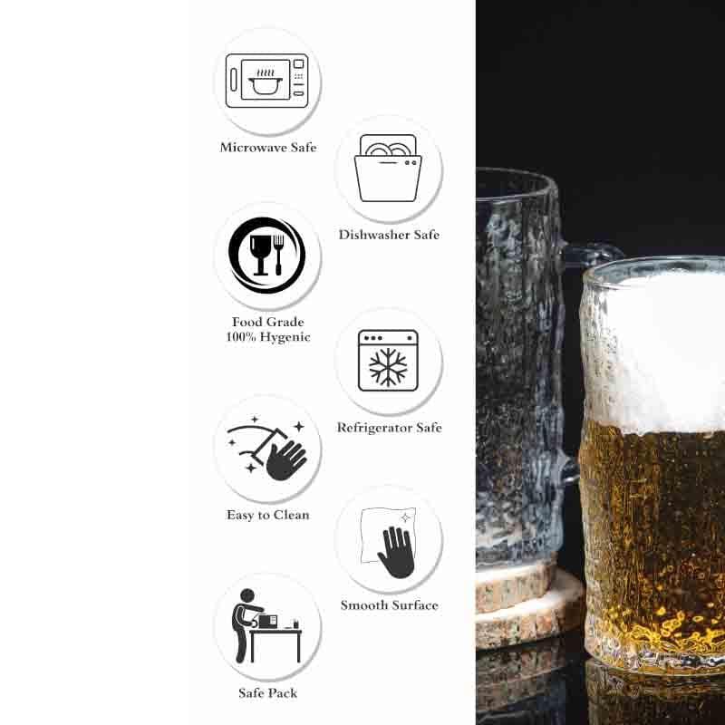 Beer Mug & Glass - Mega Miyo Beer Mug (490 ml) - Set of Two