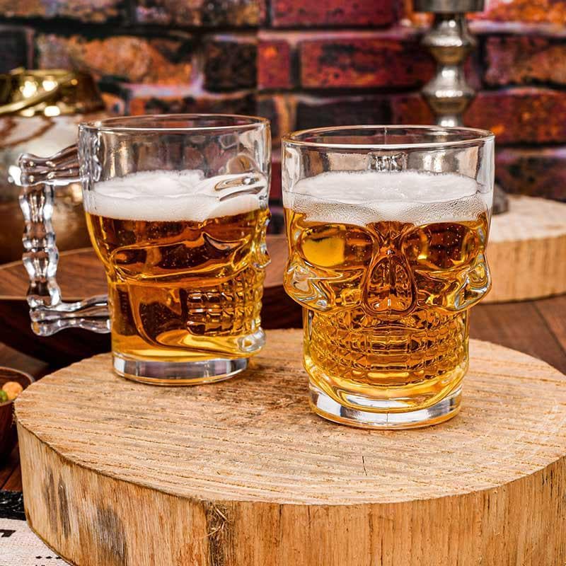 Buy Skull's Got It Beer Mug (520 ml ) - Set of Two Beer Mugs from Vaaree