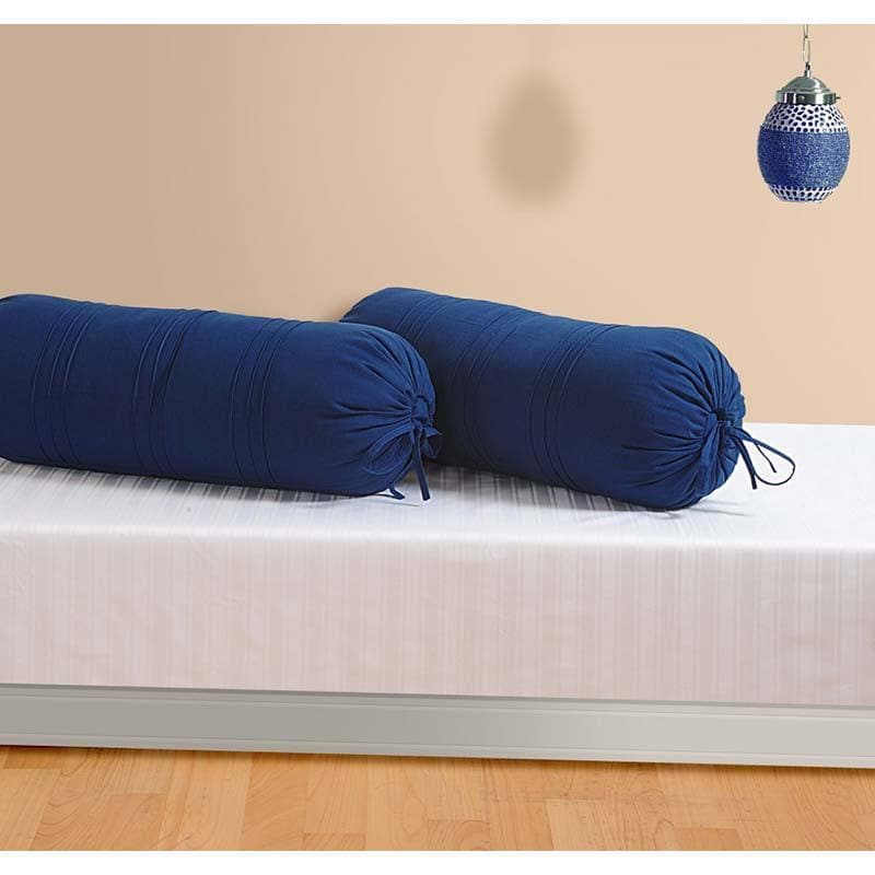 Buy Blue Comfort Bolster Cover - Set Of Two Bolster Covers from Vaaree