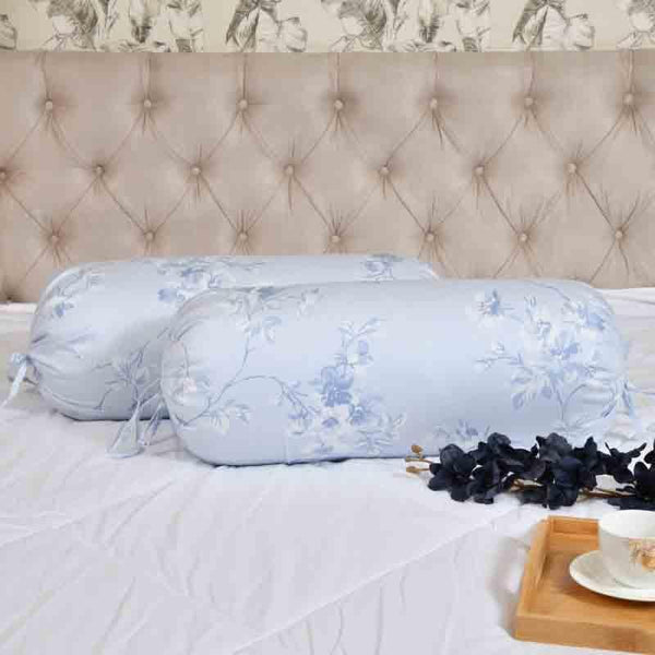 Buy Delphiniums Bolster Cover - Set Of Two Bolster Covers from Vaaree