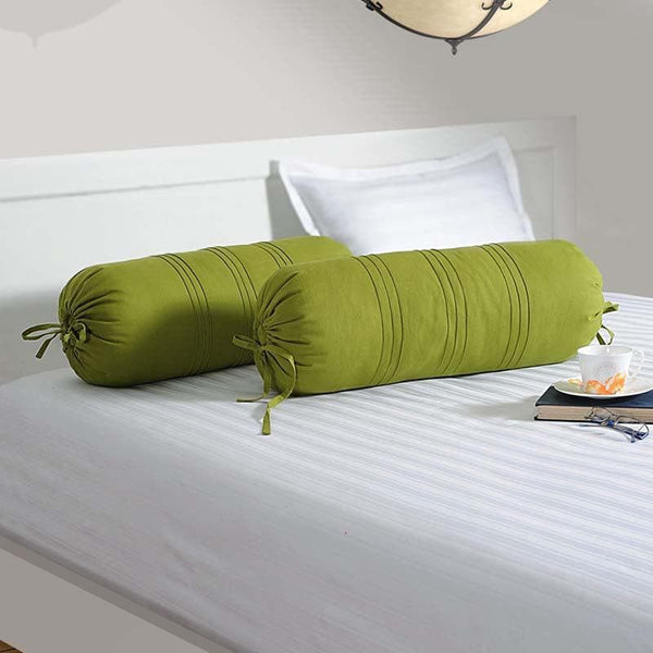 Buy Bolster Covers - Green Comfort Bolster Cover - Set Of Two at Vaaree online