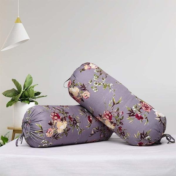Bolster Covers - Verdant Floral Bolster Cover - Set Of Two