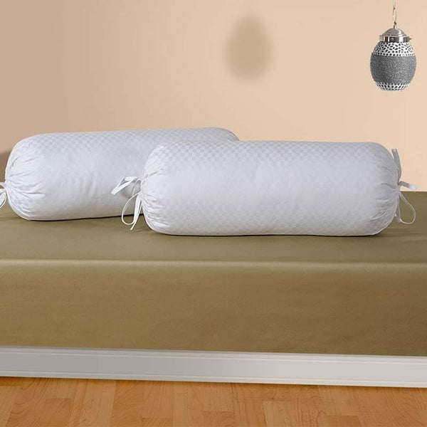 Buy Bolster Covers - White Comfort Bolster Cover - Set Of Two at Vaaree online