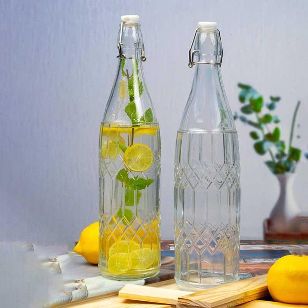 Bottle - Crystie Glass Water Bottle - Set of Two
