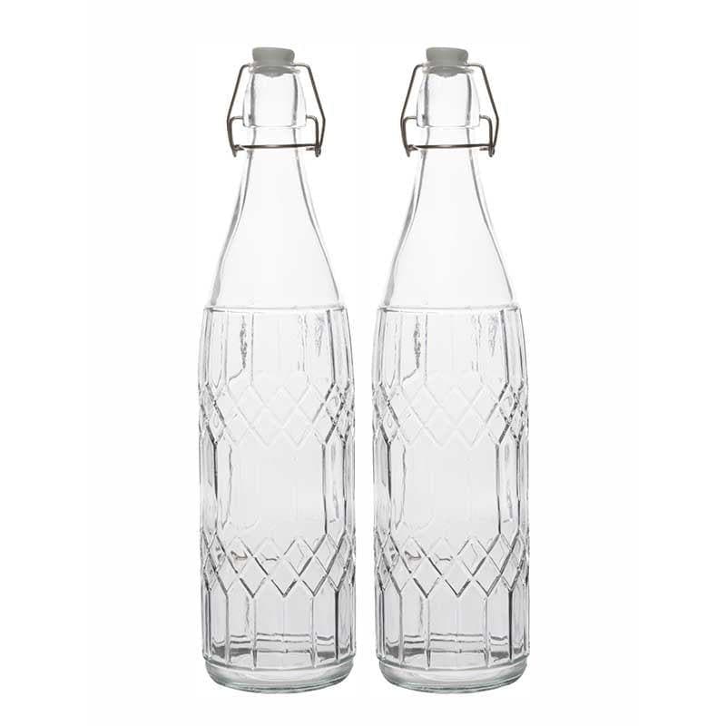 Buy Crystie Glass Water Bottle - Set of Two Jug from Vaaree