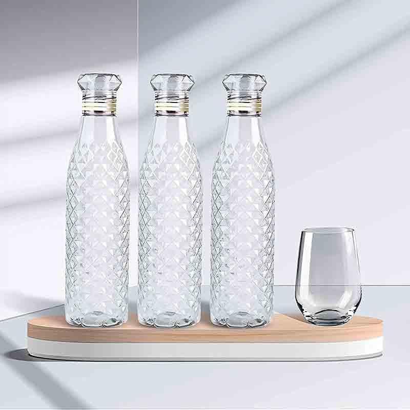 Buy Diamondy Clear Water Bottle - Set Of 3 Bottle from Vaaree