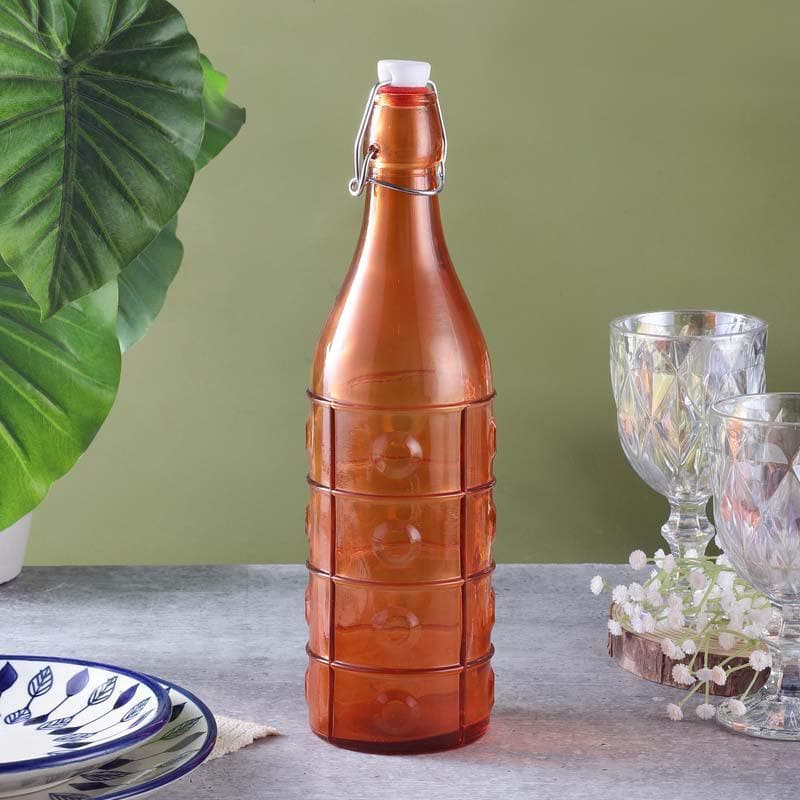 Bottle - Vintage Fliptop Bottle - Orange