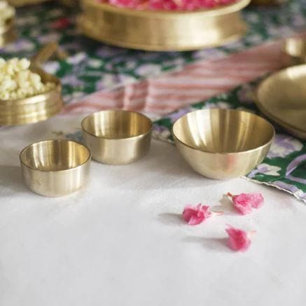 Buy Bowl - Daffodil Bronze Katori - Set Of Three at Vaaree online