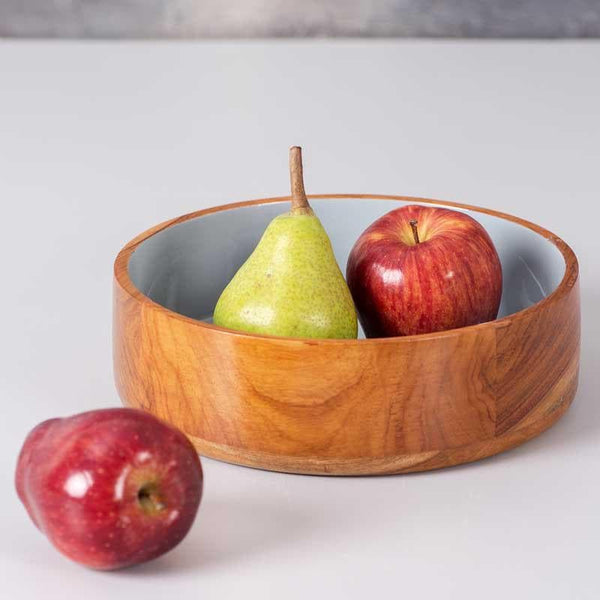 Bowl - Rum Flat Serving Bowl - Grey