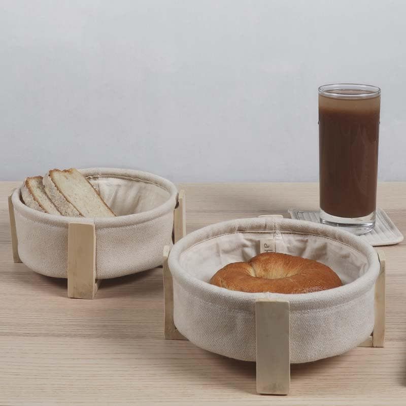 Buy Mizu Round Bread Baskets - Set of Two Bread Basket from Vaaree