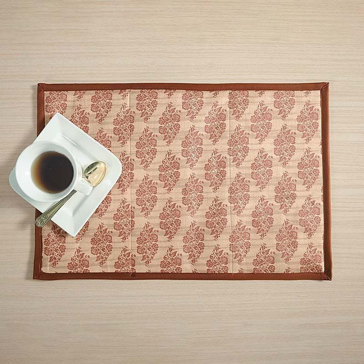 Buy Beige Indie Printed Placemats - Set Of Two at Vaaree online | Beautiful Table Mat to choose from