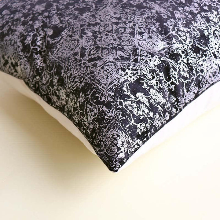 Buy Black Vintage Printed Cushion Cover at Vaaree online | Beautiful Cushion Covers to choose from