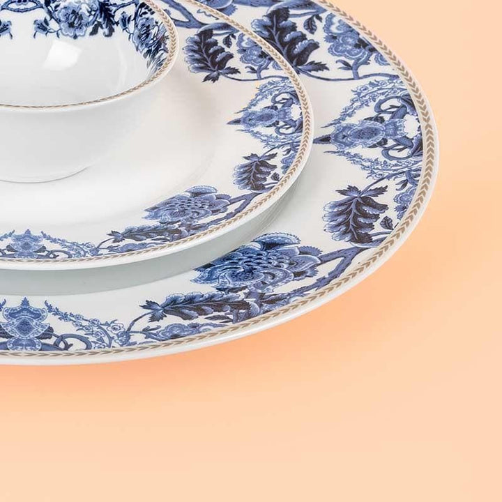 Buy Blue Edelweiss Dinner Set - 18 Pieces at Vaaree online | Beautiful Dinner Set to choose from