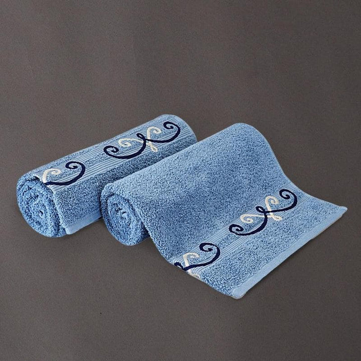 Buy Blue Silly Cuddly Towel (Set of Eight) at Vaaree online | Beautiful Towel Sets to choose from