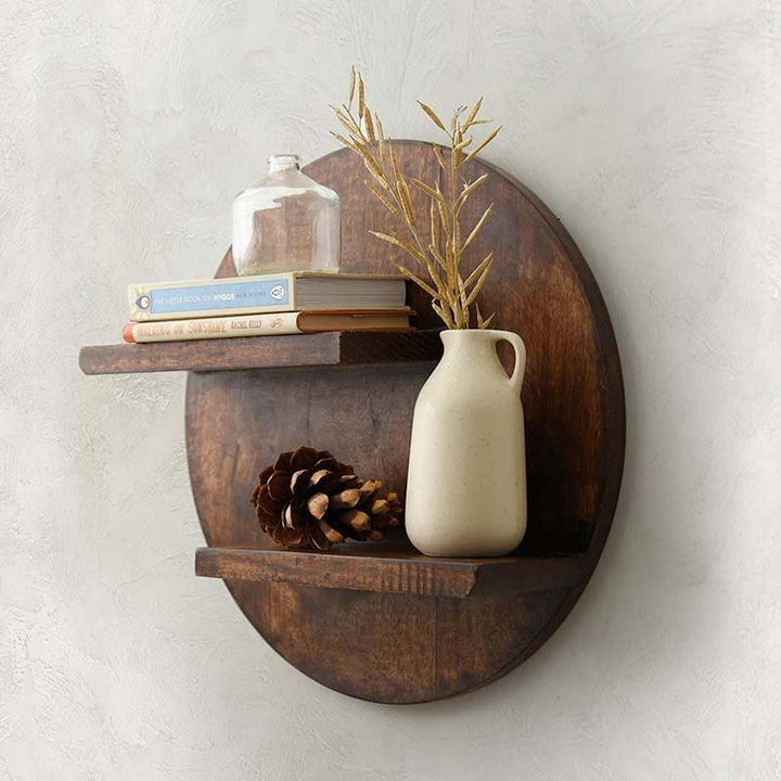 Buy Brown Baby Round Wooden Shelf at Vaaree online | Beautiful Wall & Book Shelves to choose from