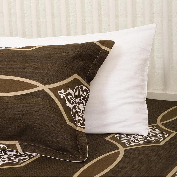 Buy Brown Indo-European Printed Bedsheet at Vaaree online | Beautiful Bedsheets to choose from