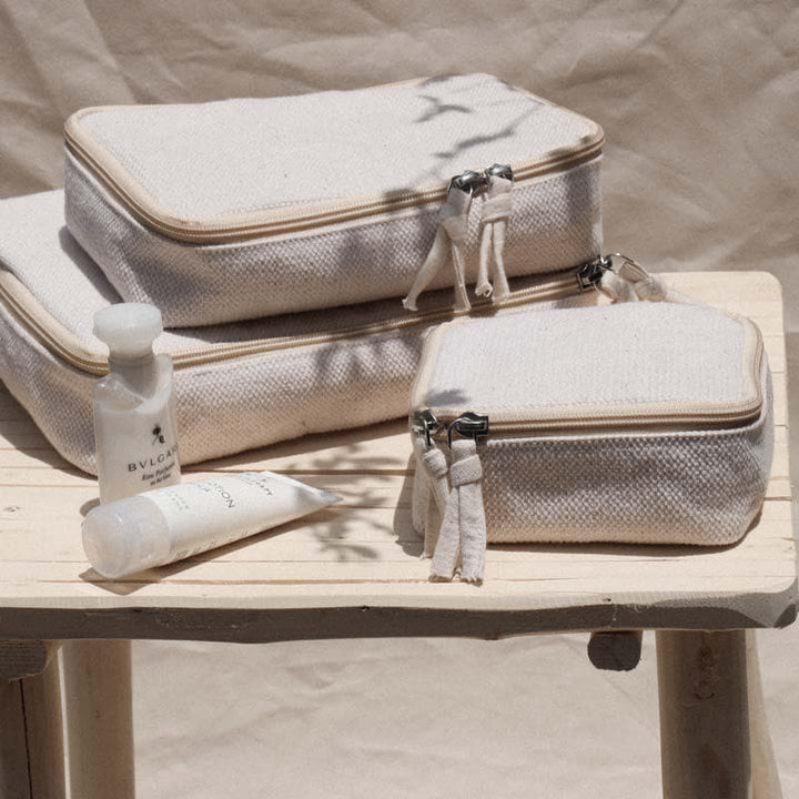 Buy Canvas Box Pouches - Set Of Three at Vaaree online | Beautiful Storage Pouch to choose from