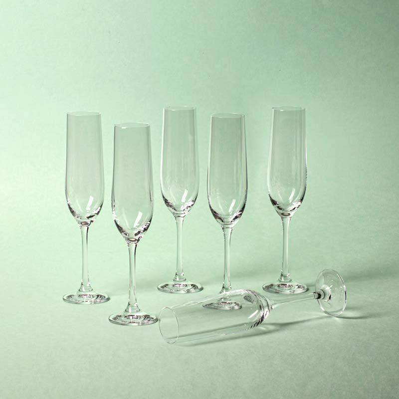 Buy Classic Champagne Flute - Set of Six at Vaaree online | Beautiful Champagne Glass to choose from