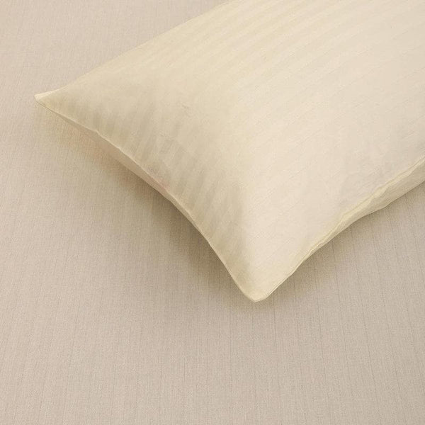 Buy Classic Sateen Striped Bedsheet (Ivory) at Vaaree online | Beautiful Bedsheets to choose from