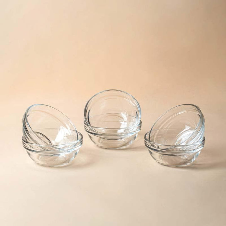 Buy Classic Serving Glass Bowl - Set Of Six at Vaaree online | Beautiful Serving Bowl to choose from