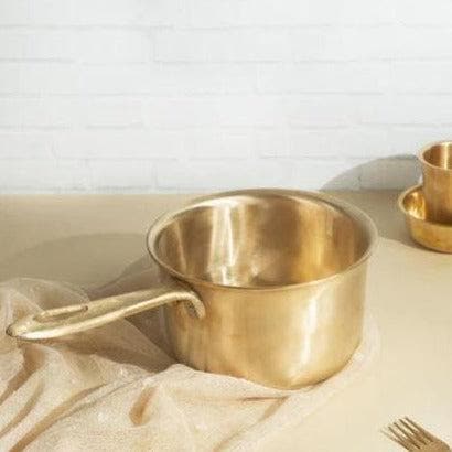 Buy Daffodil Bronze Sauce Pan at Vaaree online | Beautiful Sauce Pan to choose from