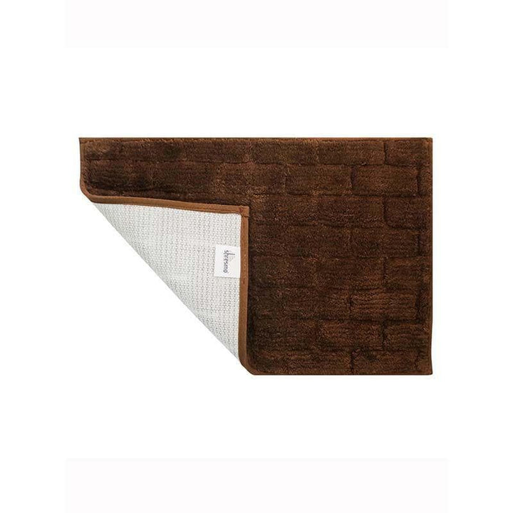 Buy Dark Brown Tiled Cotton Bathmat at Vaaree online | Beautiful Bath Mats to choose from