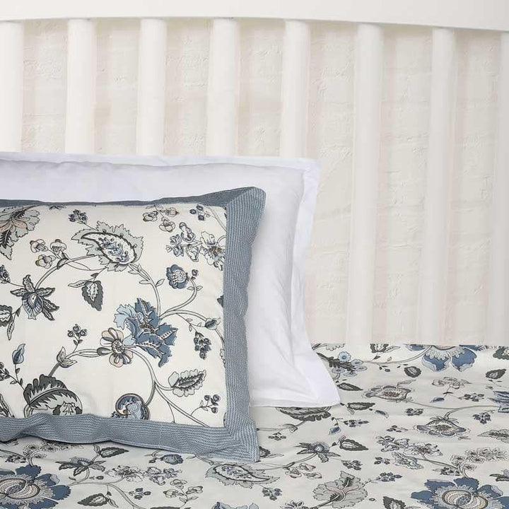 Buy Dusty Blue Daisy Bedsheet at Vaaree online | Beautiful Bedsheets to choose from