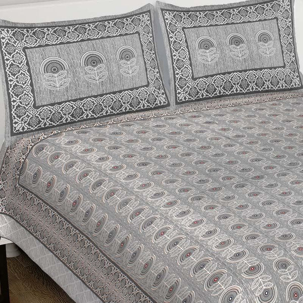 Buy Earthy Grey Bedsheet at Vaaree online | Beautiful Bedsheets to choose from