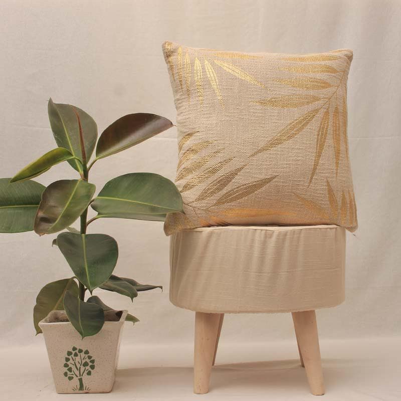 Buy Gold Leaf Cushion Cover at Vaaree online | Beautiful Cushion Covers to choose from