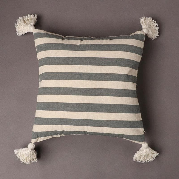 Buy Grey Candy Striped Cushion Cover at Vaaree online | Beautiful Cushion Covers to choose from